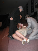 Mrs. Bynoe dying and Tabby stealing the orchids.